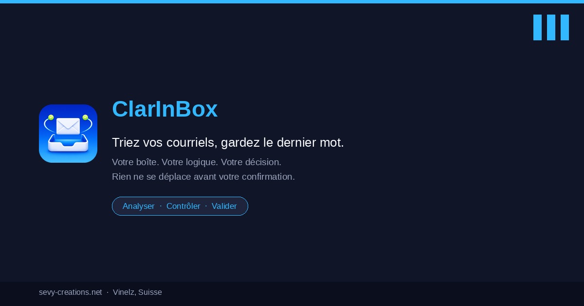 ClarInBox sur l’App Store